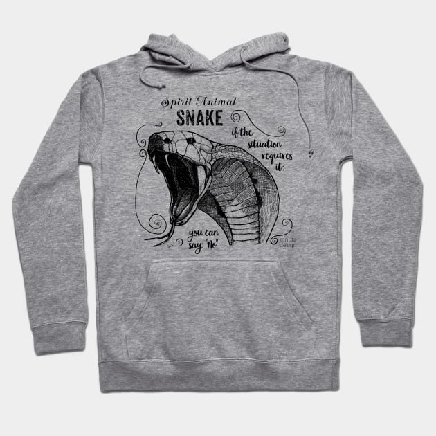 Spirit animal - Snake black Hoodie by mnutz